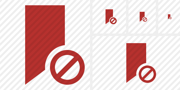 Icono Bookmark Red Block