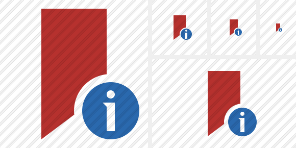 Icona Bookmark Red Info Icona Bookmark Red Info