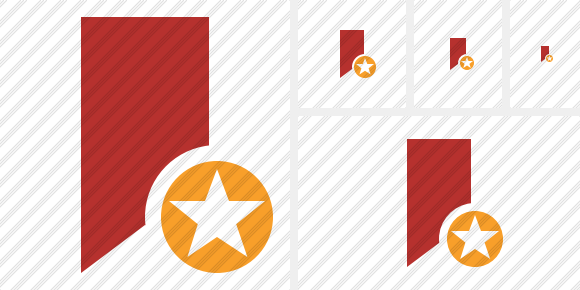 Bookmark Red Star Icon