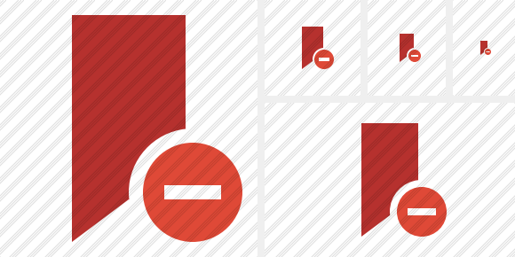 Icona Bookmark Red Interrompi Icona Bookmark Red Interrompi