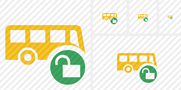 Bus Unlock Symbol Bus Unlock Symbol