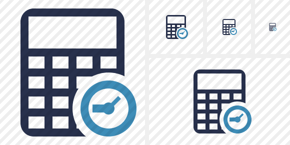 Calculator Clock Icon Calculator Clock Icon