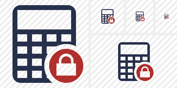 Calculator Lock Icon Calculator Lock Icon