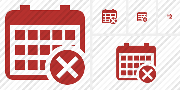 Calendar Cancel Symbol