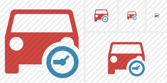 Car 2 Clock Icon Car 2 Clock Icon