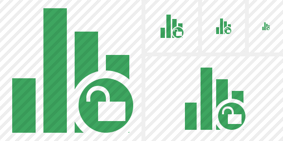 Chart Unlock Icon Chart Unlock Icon
