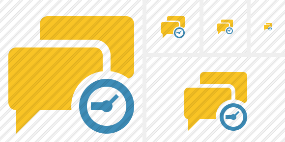 Chat Clock Icon Chat Clock Icon