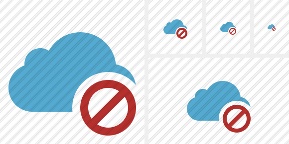 Icona Cloud Blue Block Icona Cloud Blue Block