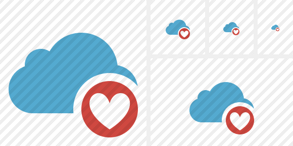 Cloud Blue Favorites Icon