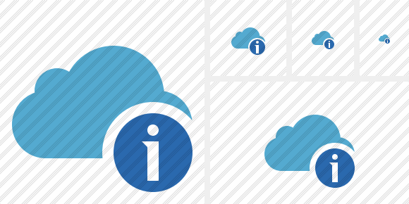 Icona Cloud Blue Info Icona Cloud Blue Info