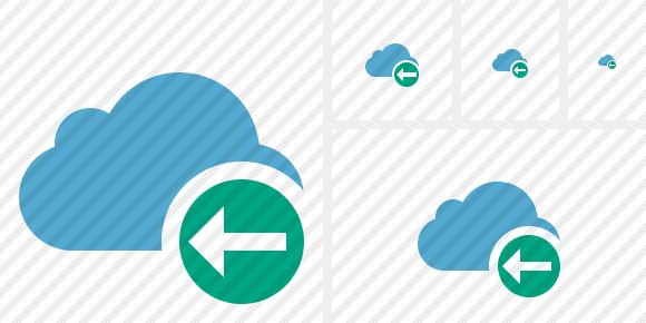 Icona Cloud Blue Indietro Icona Cloud Blue Indietro
