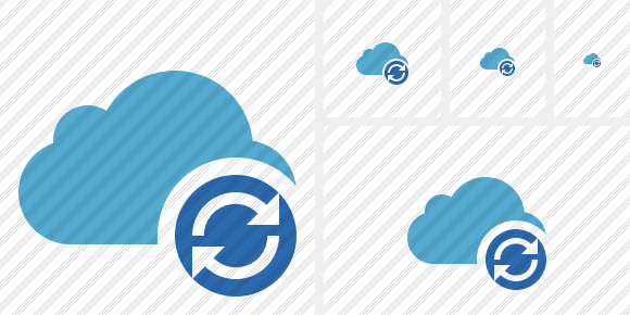 Cloud Blue Refresh Icon