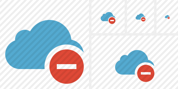 Icona Cloud Blue Interrompi Icona Cloud Blue Interrompi