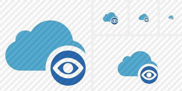 Cloud Blue View Symbol