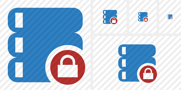 Icona Database Blocco Icona Database Blocco