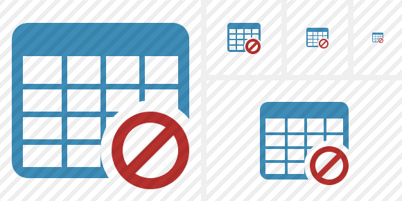 Database Table Block Symbol