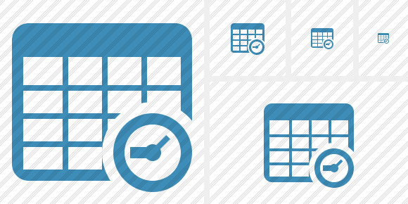 Database Table Clock Symbol