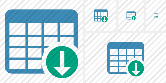 Database Table Download Icon