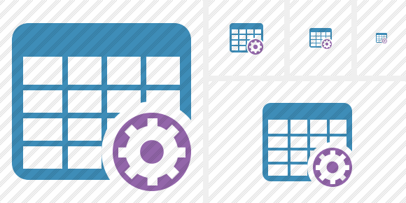 Database Table Settings Symbol