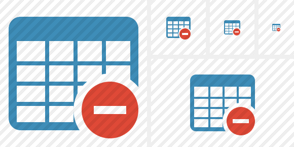 Database Table Stop Symbol