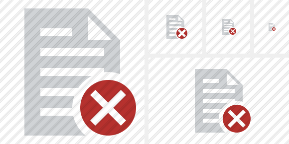 Document Cancel Icon Document Cancel Icon