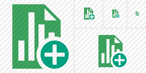 Document Chart Add Icon Document Chart Add Icon