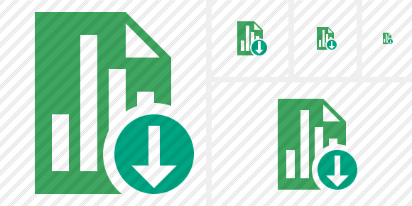 Document Chart Download Icon Document Chart Download Icon