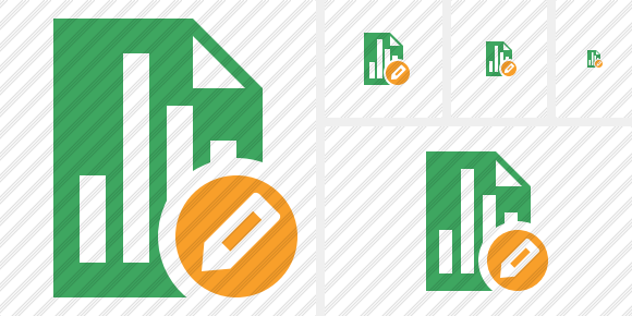 Document Chart Edit Icon Document Chart Edit Icon