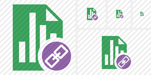 Document Chart Link Icon Document Chart Link Icon
