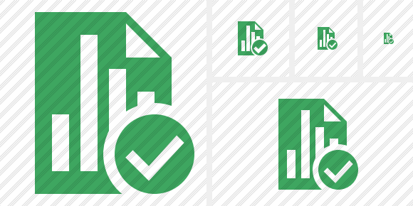 Document Chart Ok Icon Document Chart Ok Icon
