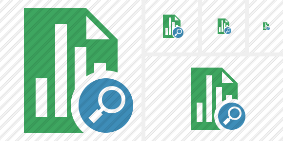Document Chart Search Icon Document Chart Search Icon