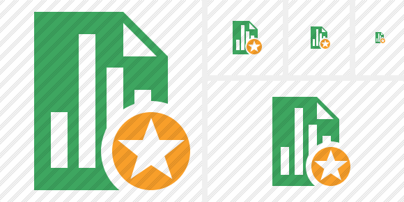 Document Chart Star Icon Document Chart Star Icon