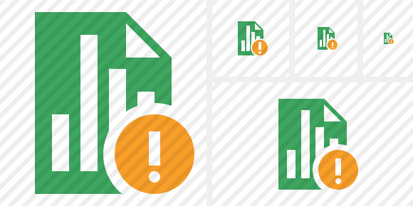 Document Chart Warning Icon Document Chart Warning Icon
