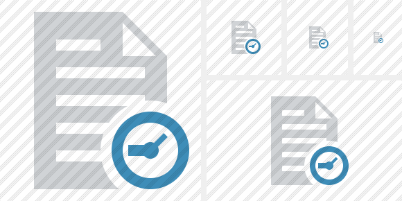 Document Clock Icon Document Clock Icon