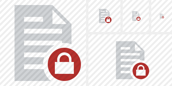 Document Lock Icon Document Lock Icon