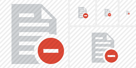 Document Stop Icon Document Stop Icon