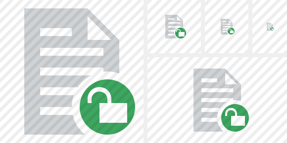 Document Unlock Icon Document Unlock Icon