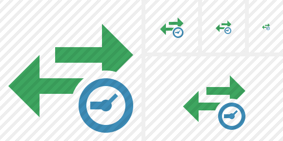 Exchange Horizontal Clock Symbol