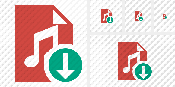 File Music Download Symbol