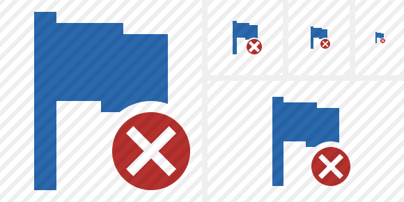 Flag Blue Cancel Symbol