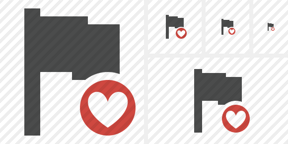 Flag Dark Favorites Icon Flag Dark Favorites Icon