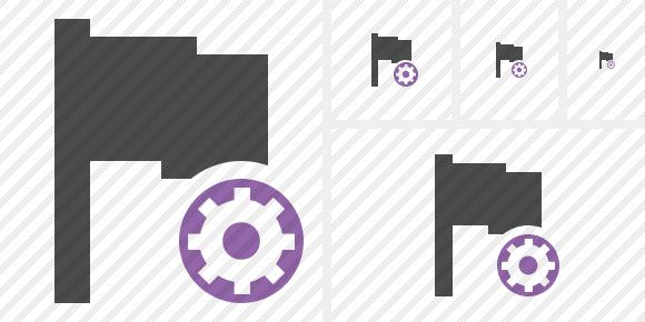Flag Dark Settings Icon Flag Dark Settings Icon