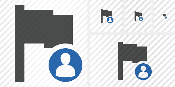 Flag Dark User Icon Flag Dark User Icon