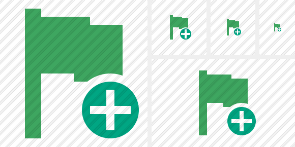 Icona Flag Green Aggiungi Icona Flag Green Aggiungi