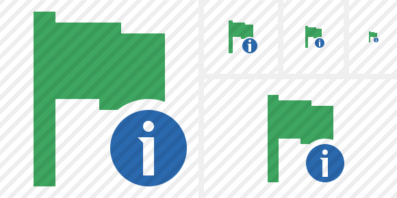 Icona Flag Green Info Icona Flag Green Info