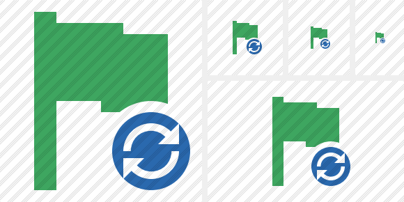 Flag Green Refresh Symbol