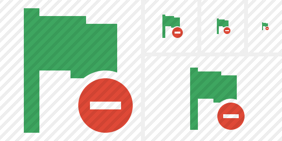Icona Flag Green Interrompi Icona Flag Green Interrompi