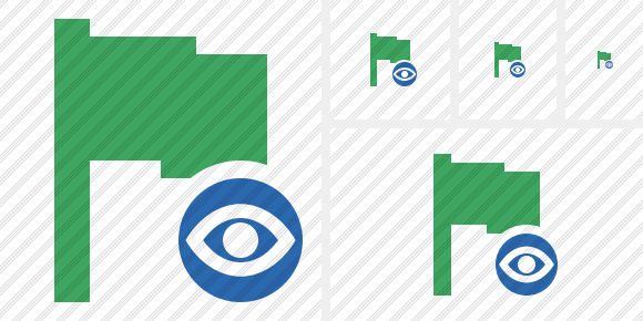 Flag Green View Icon