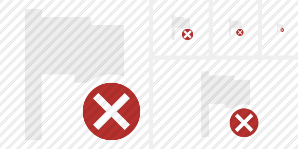 Flag Light Cancel Icon Flag Light Cancel Icon