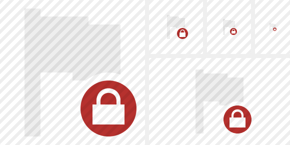 Flag Light Lock Icon Flag Light Lock Icon
